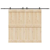 VidaXL Doos met onderdelen voor schuifdeur 305 cm staal zwart