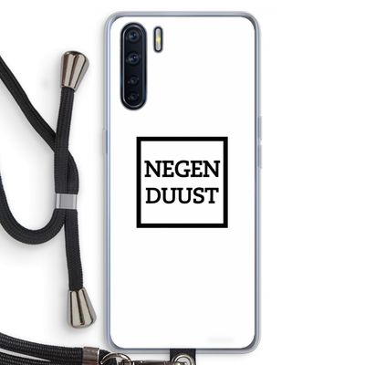 Negenduust vierkant: Oppo A91 Transparant Hoesje met koord