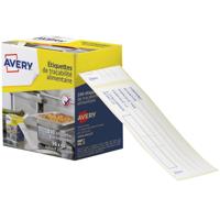 Avery etiketten voedselcodering, HACCP, ft 98 x 40 mm, dispenser van 300 afscheurbare etiketten, Frans