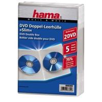Hama Double DVD Jewel Case, Slim 5 , transparent 2 schijven Transparant