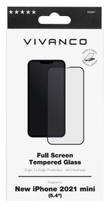 Vivanco 2.5D Screenprotector (glas) iPhone 13 mini 1 stuk(s) 2.5DGLASVVIPH2021M