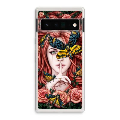 Lady Moth: Google Pixel 6 Pro Transparant Hoesje