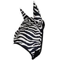 Pagony Zebra vliegenmasker zwart/wit maat:pony - thumbnail