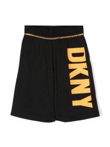 Dkny Kids short de sport à logo imprimé - Noir