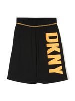 Dkny Kids short de sport à logo imprimé - Noir