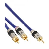 InLine 4043718032105 audio kabel 5 m 3.5mm 2 x RCA Blauw