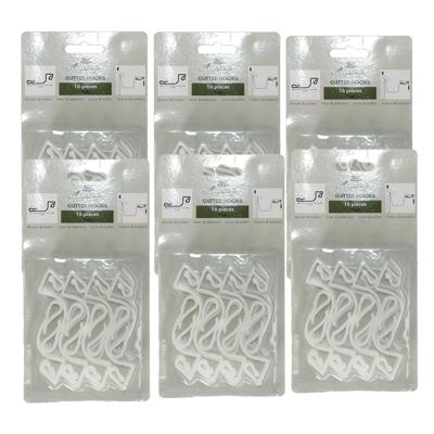 Kerstverlichting bevestigingshaakjes - 96x - wit -?7 cm - bevestiging dakgoot - haakjes