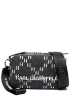 Karl Lagerfeld sacoche à plaque logo - Gris