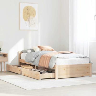 Bedframe zonder matras massief grenenhout 100x200 cm