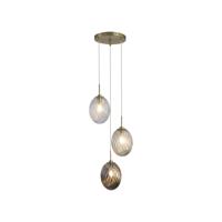 Searchlight 3-lichts hanglampWhirl rond gekleurd glas - 24142-3SB