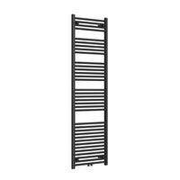 Radiator AquaSplash Saniro 60x180 cm Middenaansluiting Mat Zwart Aquasplash