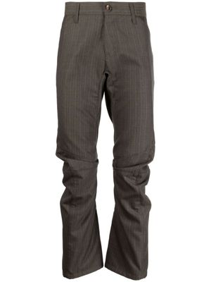 Junya Watanabe MAN pantalon en laine à rayures - Marron