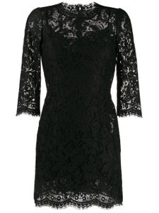 Dolce & Gabbana robe courte en dentelle - Noir