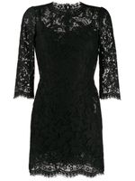 Dolce & Gabbana robe courte en dentelle - Noir