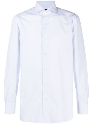 Finamore 1925 Napoli chemise en coton à col italien - Blanc