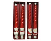 Kaars wax l27b8h4cm rood a2 2st - Decoris