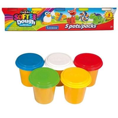 LEXIBOOK - Doos met 5 Softee-boetseerklei: klassieke kleuren