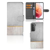 Samsung Galaxy S21 | Book Style Case | Wood Concrete