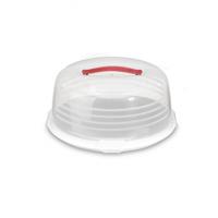 Curver taartdoos 35cm rond wit/transp.