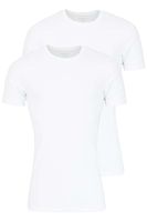 Marvelis Body Fit T-Shirt ronde hals Dubbel pak wit, Effen - thumbnail