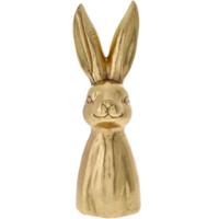 Decoratie beeld paashaas - borstbeeld - goud - polyresin - 41 cm - haas / konijn - paasdecoratie