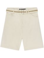 Jil Sander bermuda à taille ceinturée - Blanc