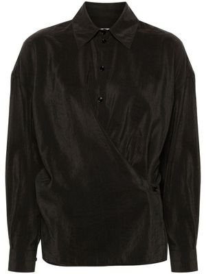 LEMAIRE chemise à col pointu - Marron