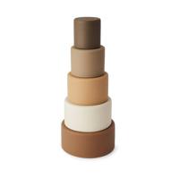 Nuuroo Nuuroo Vanja silicone stacking tower-Brown color mix - thumbnail