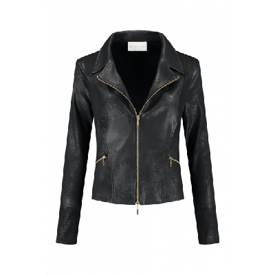 Helena Hart - Zwart | Dames | Bikerjas | Zwart | XXL | regular | Kamst mode