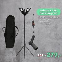 Industrial LED Bouwlamp set - Incl. dimmer, draagtas & zwenkarm Industrial LED Bouwlamp set - Incl. dimmer, draagtas & zwenkarm