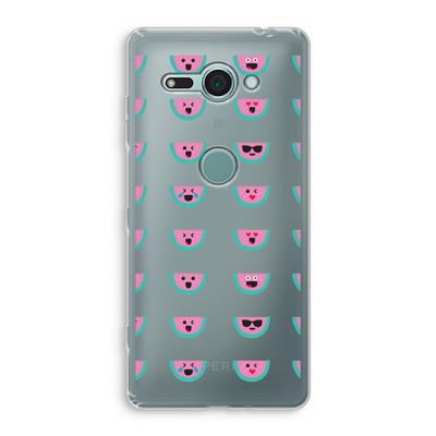 Smiley watermeloenprint: Sony Xperia XZ2 Compact Transparant Hoesje