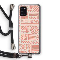 Marrakech Pink: Samsung Galaxy A31 Transparant Hoesje met koord