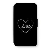 Best heart black: iPhone XS Flip Hoesje - thumbnail
