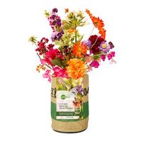 Bloemen Kweektuintje in Ronde Zak van Gerecycled Materiaal - Vlinderbloem