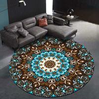 Etnische tapijt Camel Mandala bloem tapijt antislip Vloermatten grootte: diameter 160cm (bloem)