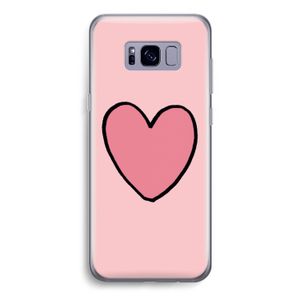 Hartje: Samsung Galaxy S8 Transparant Hoesje
