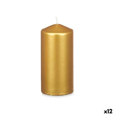 Kaars Acorde Gouden 7 x 15,5 x 7 cm (12 Stuks)