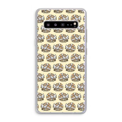 Slapende poes: Samsung Galaxy S10 5G Transparant Hoesje