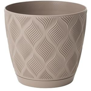 Form Plastic Plantenpot/bloempot New Age - kunststof - beige - D19 x H17 cm