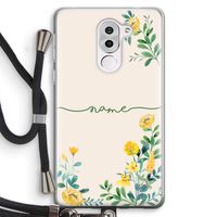 Gele bloemen: Honor 6X Transparant Hoesje met koord