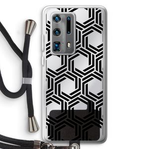 Geometrisch patroon: Huawei P40 Pro Plus Transparant Hoesje met koord
