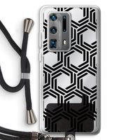 Geometrisch patroon: Huawei P40 Pro Plus Transparant Hoesje met koord