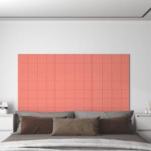 Wandpanelen 12 st 1,08 m 60x15 cm fluweel roze