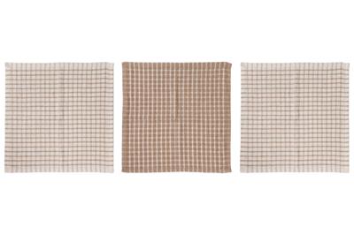 Cosy & Trendy Vaatdoekjes Stoff Sand 30 x 30 cm - 3-delig