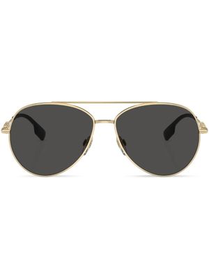 Burberry Eyewear lunettes de soleil à monture pilote - Or