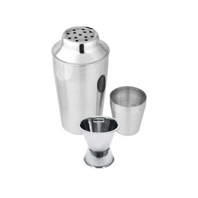 Cocktailshakerset van roestvrij staal 400 ml en alcoholdispenser van 2 en 4 cl - FACKELMANN - Bar Concept