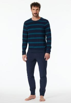 Schiesser Schiesser Pyjama Long petrol 181932 58/3XL