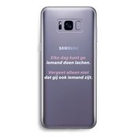 gij zijt ook iemand: Samsung Galaxy S8 Transparant Hoesje
