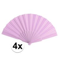 4x Spaanse handwaaier licht roze 23 cm - thumbnail