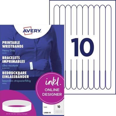 Avery-Zweckform L4000-10 Toegangsbandje (l x b x h) 265 x 18 x 265 mm kleefstrip 100 stuk(s)